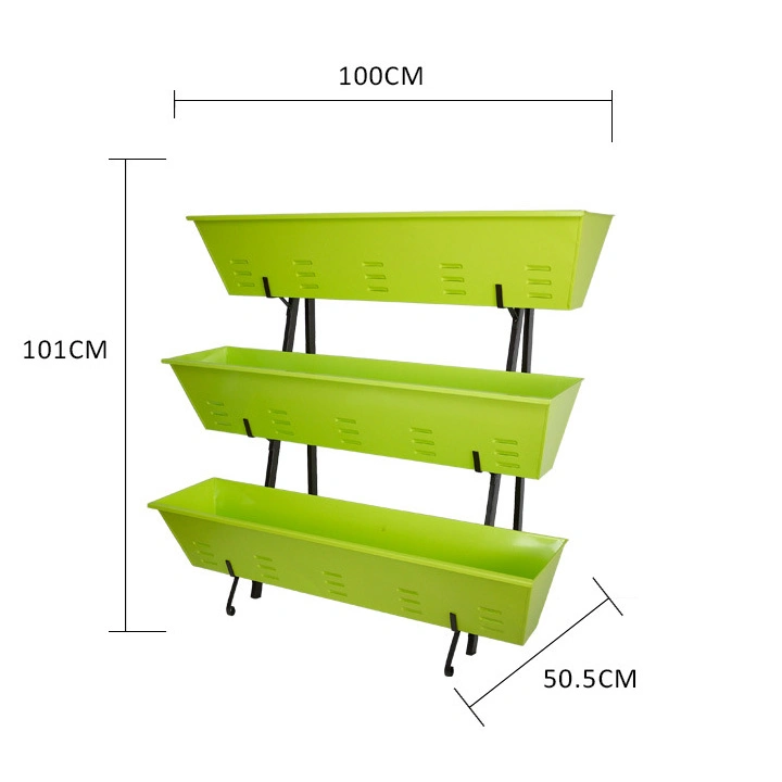 Wholesale Raised Garden Beds Metal Single Side 3-Tier Raised Garden Planter for Vegetable Flower Planting