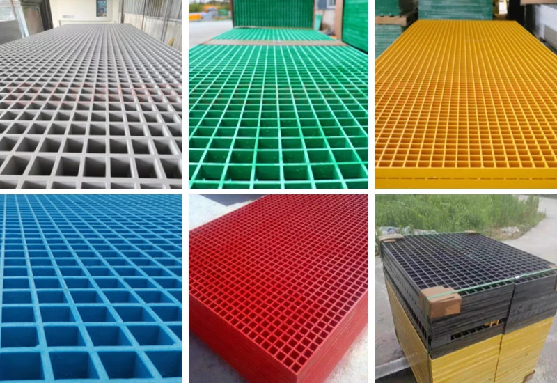 Walkway Plastic Tree Pool Protection Grid Fiberglass GRP Floor Grating FRP Grate for Car Wash Shop