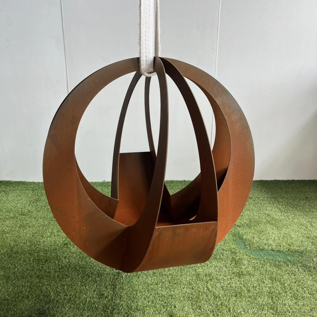 New Design Garden Outdoor Metal Flower Pot Artistic Corten Steel Planter