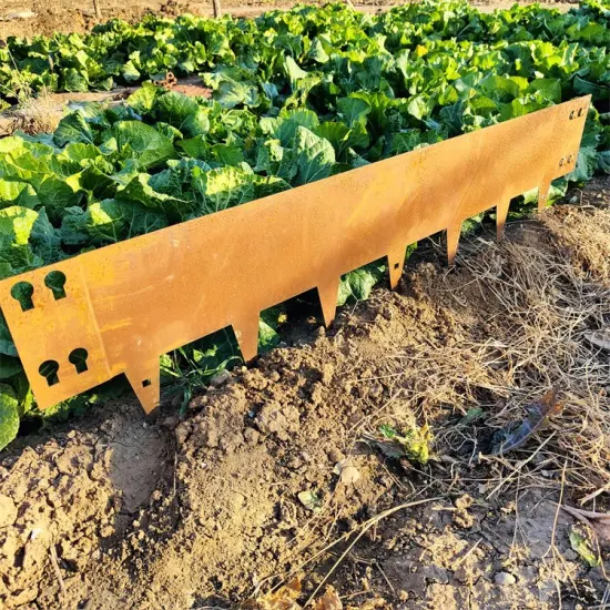 Bordo per prato decorativo semplice in acciaio corten da giardino