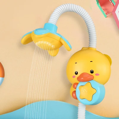 Anatra da bagnetto, gioco acquatico, paperella, doccia elettrica, giocattolo per bambini che spruzza acqua nel bagno