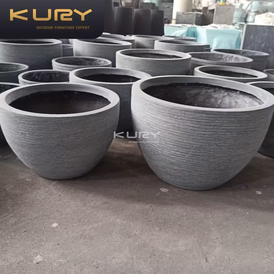 Decorazione domestica per interni ed esterni in vaso di fiori in cemento