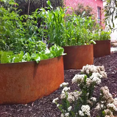 Bordo da giardino arrugginito per separazione/bordo da giardino in acciaio Corten